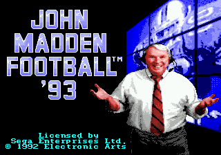 Заставка игры John Madden Football '93